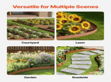 Steel Landscape Edging, 10 Packs 40 x 4.5 in Weather-Resistant & Pre-Rust Metal Landscape Edging, V952-NHGJSPZ40INC64GX7V0