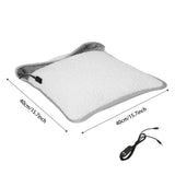 USB Heated Foot Warmer Sheep Fleece Foot Warmer Rabbit Fleece Foot Warmer Sofa - Gray - Size 40cm V1102-102-23854-GRY-40CM
