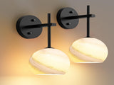 Wall Sconces Set of Two, Wireless Battery Operated Wall Decor Remote, Sconces Wall Lighting V1171-CB-BOM001171