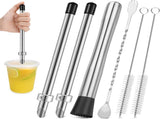 6 Pcs Straw Puncher and Muddler for Plastic Lids Lemonade Cups, Stainless Steel Muddler and Mixing V1258-DP02-C-633