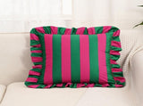 Ruffle Pillow Case, Square Ruffled Pillow Cover, Microfiber Wrinkle Resistant Pillow Shams, for Sofa V1370-AZ4-08779