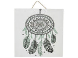 Handcrafted Monochrome Dream Catcher Wall Art 30x2cm V637-33778WAL