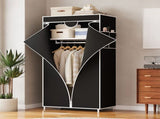 Portable Closet Wardrobe Freestanding Clothes Rack with Shelves Storage Cabinet for Bedroom, V1366-AZ2-W-11836
