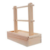 1Set Portable Wooden Yarn Organizer with Builtin Needle Box Double Layer Yarn Holder V1192-AZ-W-24841