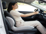 Gray Ergonomic Memory Foam Seat Cushion with Lumbar Support - Integrated Backrest Design, Breathable V888-ELOSUNG54426
