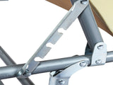 Levede Foldable Lounge Chairs with Canopy Khaki OD1065-KH
