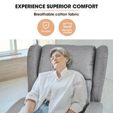 FORTIA Electric Recliner Lift Heat Chair for Elderly, Massage, Heat Therapy, Aged Care, Grey V219-HECLCRFOB3GY