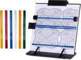 Knitting Pattern Holder with 6 Color Replacement Magnets 1 Magnifying Ruler,Cross Stitch Supplies V1258-DP02-C-2928