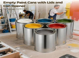12PCS Empty Paint Cans with Lids and Can Opener, 1 Quart Tinplate Metal Paint Storage Containers for V1369-AZ3-W-08859