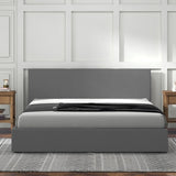 Milano Luxury Gas Lift Bed with Headboard - Grey No.28 - Queen ABM-10001612