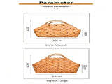 Handwoven Wooden Chip Handheld Decorative Basket, Baking Pastry Container, Living Room Floral V1221-XM-LB3875-ZS92