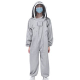 One Piece Beekeeping Suit Protective Clothes Smock Dual Zippers Beekeeper Supplies Gray V1294-YM0901-3111200080512