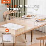 Plastic Table Cover, 42 x 72 Inch 2.0 mm Thick Clear Table Protector, Rectangle PVC Desk Mat, V952-ZFXPVCZB42X7FCC6CV0