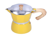 300ML Coffee Pot Moka Maker Coffee Kettle for Gas Stove Ethanol Stove Electrothermal FurnaceYellow V1294-YM0901-3118210170212