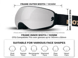 DOTUGE DGQ-D07 Magnetic Flip Ski Goggles with REVO Coated Dual-Layer Anti-Fog Spherical Lens, UV400 V1341-ZY-BD9KJK24-E