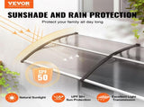 Window Door Awning Canopy 965 x 1987 mm, UPF 50 Polycarbonate Entry Door Outdoor Window Awning V952-MCZYPYCBS4080JUOZV0