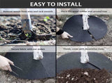 Tutuviw Non Woven Tree Ring, 24.4 inches Round Tree Base Weed Barrier Fabric Cover, Degradable and V1189-WXFWAL-20260319-00121