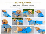 Waterproof Windproof Fleece-Lined Dog Raincoat with Reflective Trim and Leash Opening for Large V1341-ZY-TLYVTEDV-6XL
