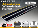 Kartrite Folding Aluminium Wheelchair Ramp 10FT Portable Mobility Access Ramp RAM-WCR-R03-10F