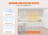 Strip Curtain, 3048 cm L x 30.5 cm W x 3 mm Thickness, Clear Ribbed PVC Curtain Strip Door Bulk V952-JZMLJZDLWWJCM7HTCV0