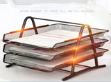 Office Desk Document Tray Mesh Bracket Paper Letter Shelf Holder Black Metal for Home Study School 3 V1294-YM0716-3117220109812