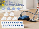 20 Pack 3D Airclean Bags Replacement for Miele GN Vacuum Cleaner Bags for Miele Classic Complete V1258-DP02-WO-907