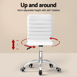 Artiss Computer Desk Office Chair Set PU Leather Home Study Table 100cm White FURNI-G-DESK-100-REPL-WH