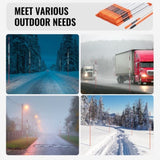 Driveway Markers, 100PCS 121.5cm, 0.78cm Diameter, Orange Fiberglass Poles Snow Stakes with V952-CDBG48YCCS10V9NP3V0