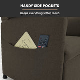 FORTIA Electric Armchair Recliner, Single Fabric Chair, Biege V219-HELMCRFO5BGA