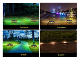 4pcs Ground Lights LED Warm Light Outdoor Disk Lights IP68 Waterproof Underground Lights V1294-YM0901-H39905-4