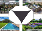 3x4x5M Waterproof Triangular Sun Sail with UV Protection for Garden Terrace and Pool, Gray, Includes V1188-MS-325-1086