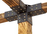 Roof Pergola Gazebo Shed Matte Black Steel Brackets and Black Screens DIY Kits V63-848331