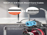 Drain Cleaner Machine 30m x 10.5mm, Auto Feed Sewer Snake Auger on Wheels - with 8 Cutters & V952-ZDJJKLSGDSTJ3PXN5002V3