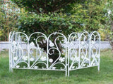 5PCS Decorative Garden Fence Folding Patio Fences Rustproof 59.5x62cm Landscape V767-XJJ516-WT-G2
