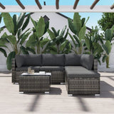 Ottoman-Style Outdoor Lounge Set in Grey V264-OTF-507S-541S-LGR