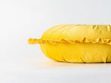 Round Velvet Cushion Ruffled Flower Cushion Decorative Sofa Throw Pillow V1294-YM0716-220628DJ01-2