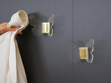 Wall Mounted Butterfly Hook Acrylic Coat Hanger Cute Hat Hooks for Bathroom Toilet Towel Robe V1370-AZ4-06129