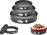 3-Piece Round Springform Set Round Baking Tin Cake Pan Non-Stick Baking Pan 20, 22 and 24cm V1188-MS101-01624-1