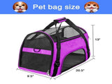Airline Approved Pet Carrier,Soft Sided Cat Carriers for Small Dog Cats and Small Animals V1366-AZ2-W-12346