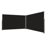 VEVOR Side Awning, 180X600cm Aluminum Outdoor Privacy Screen, 280g Polyester Water-proof V952-ZYPF180X600CMBK01V0