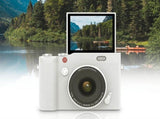 4K Digital Camera 64MP Vlogging Camera with 180-degree Flip Screen 16X Digital Zoom -White V1263-JX-7681