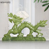 Feng Shui Elegance Chinese Zodiac Dragon Jade Ornaments V1142-PB1005003498524365