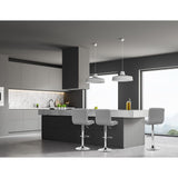 Artiss 4x Bar Stools Fabric Gas Lift Grey BA-TW-NEW1055-GYX4