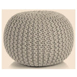 Braided Ottoman Pouffe Footstool Hand Knitted V262-CI-STK-005LB