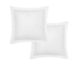 Accessorize Pair of White Tailored Hotel Deluxe Cotton European Pillowcases V442-HIN-PILLOWC-HOTELTAILORED-WHITE-EU