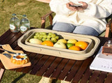 3 In 1 Folding Camping Storage Box Outdoor Food Fruit Container Picnic Table Basket V462-TO-38-01