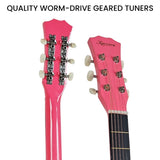 Karrera 38in Cutaway Acoustic Guitar with Carry Bag - Pink CC38-PK