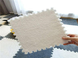 10PCS Fluffy Plush Foam Mat, 12x12 Inch Interlocking Carpet Tiles with Border, Soft Non-Slip Foam V1192-AZ-W-17680