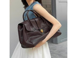 Coffee Brown Spacious Women's PU Leather Tote Bag with Laptop Compartment V888-ELOSUNG28569