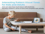 2X 60-Minute Visual Timer with Night Light, Countdown Timer,Pomodoro Timer with Rainbow Pattern for V1366-AZ2-W-15687